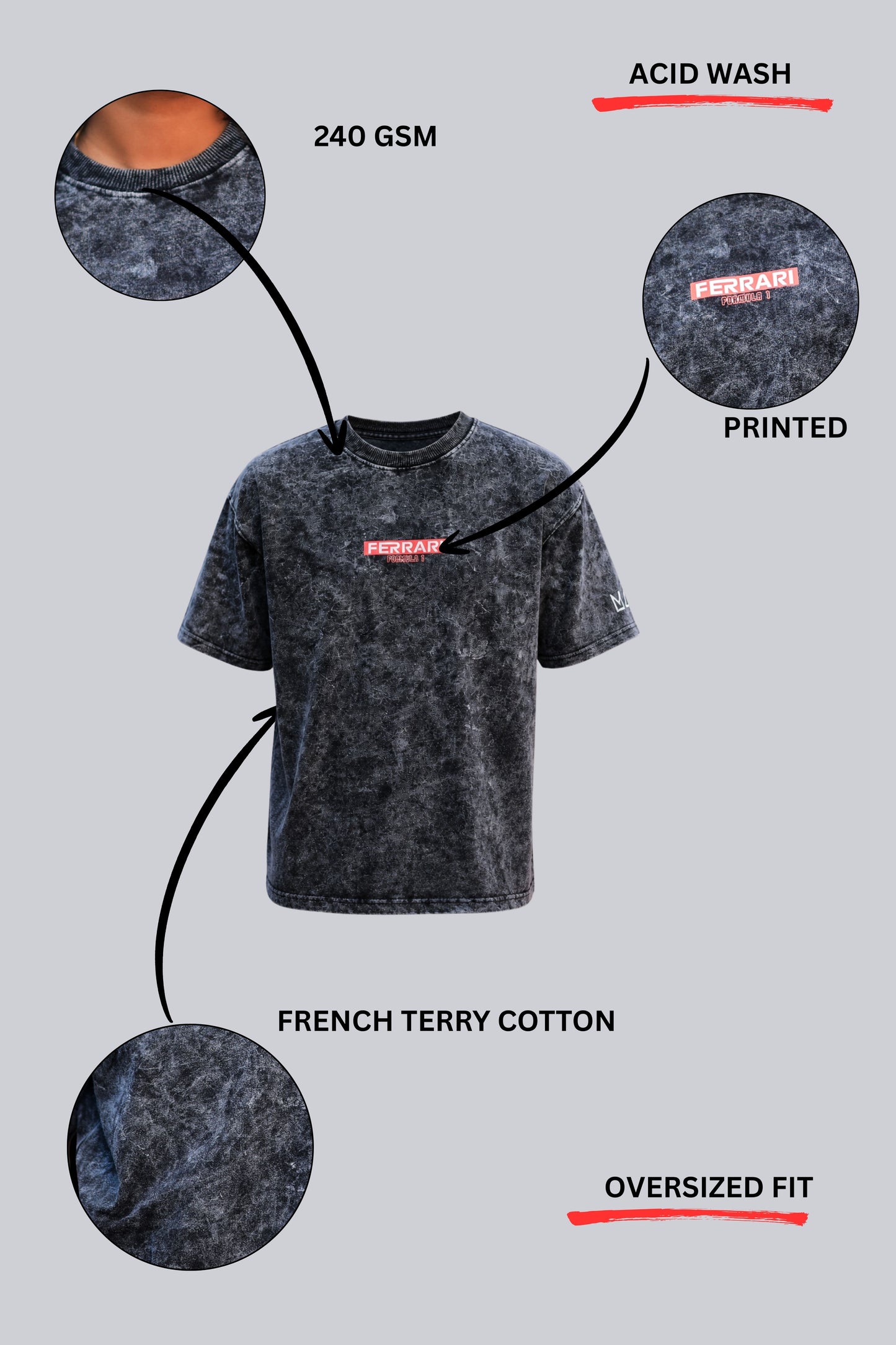 Oversized T-Shirt: Ferrari F1