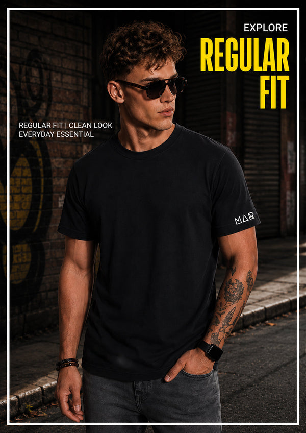 Regular Fit Plain T-Shirts