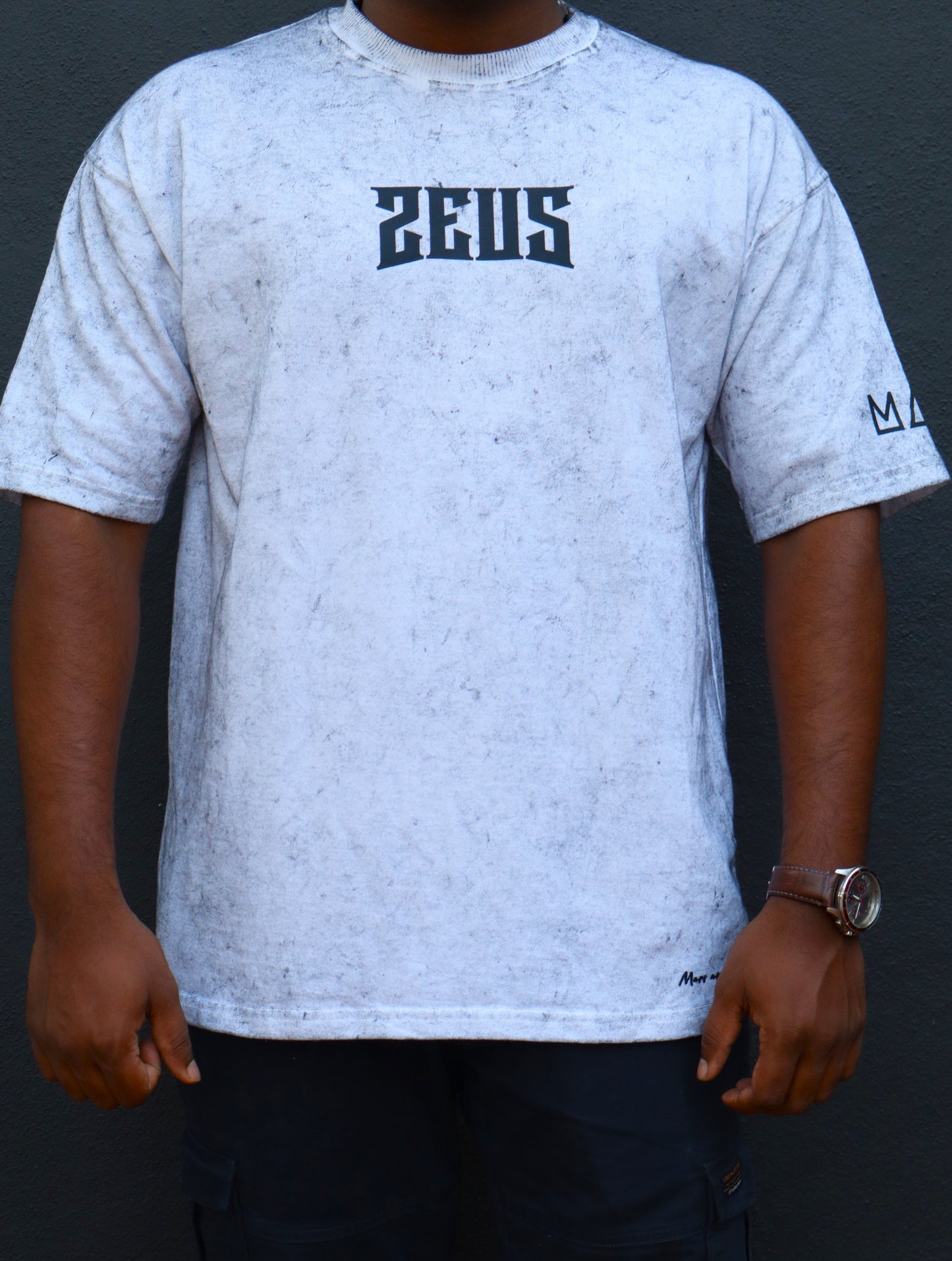 Oversized Acid Washed T-Shirt: Zeus