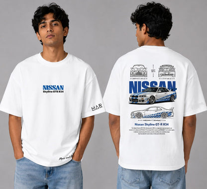 Oversized T-Shirt: Nissan Skyline GT-R R34