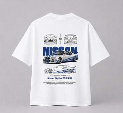 Oversized T-Shirt: Nissan Skyline GT-R R34